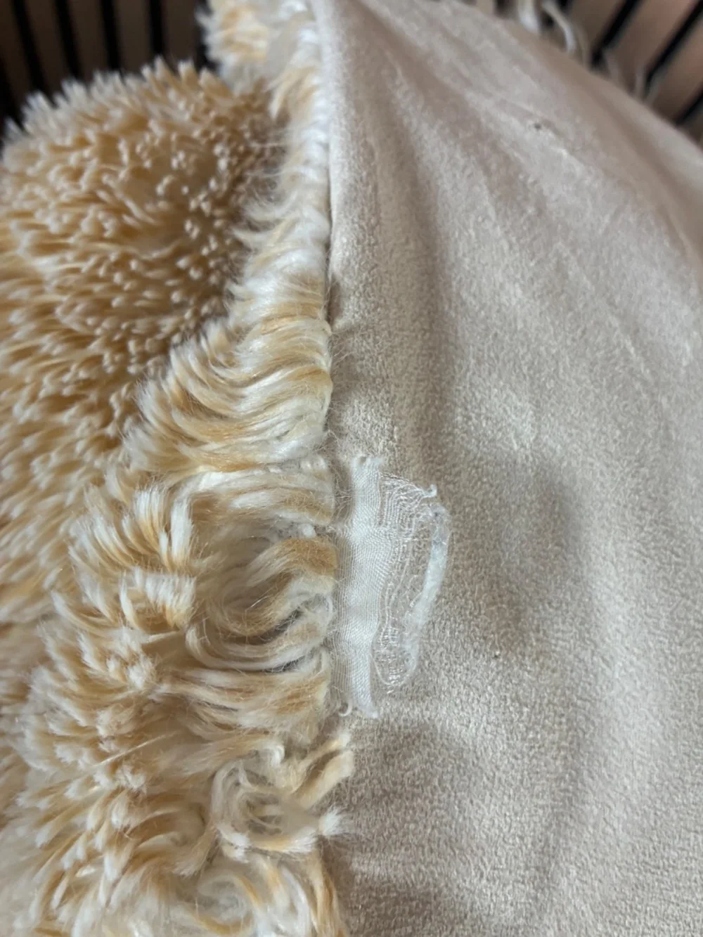 Z Gallerie Faux Fur Blanket and Matching Pillows